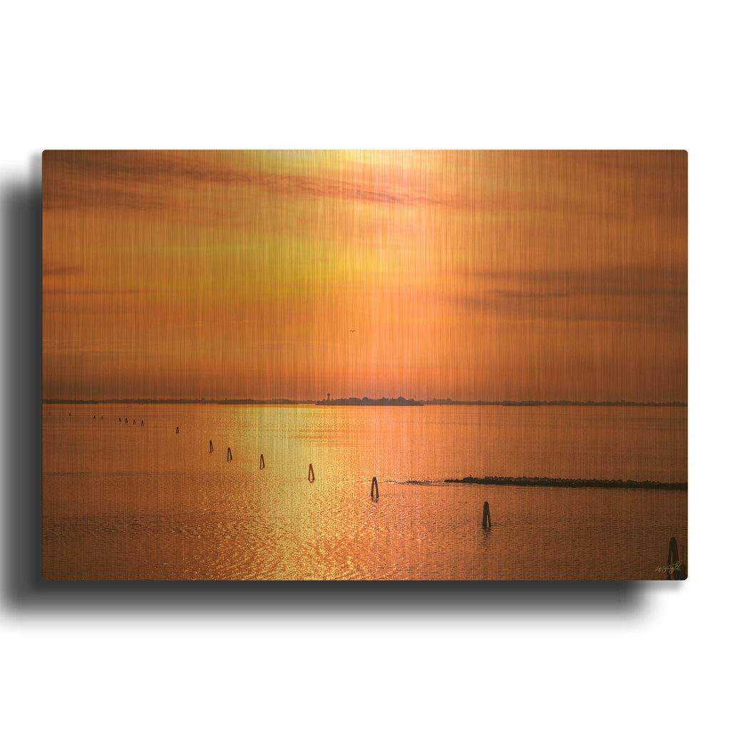 'Richest Golden Lagoon' By Life BeautifuLEE Gold Metal Wall Art