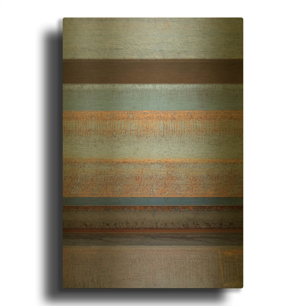 'Rust and Blue Steel' By Life BeautifuLEE Gold Metal Wall Art