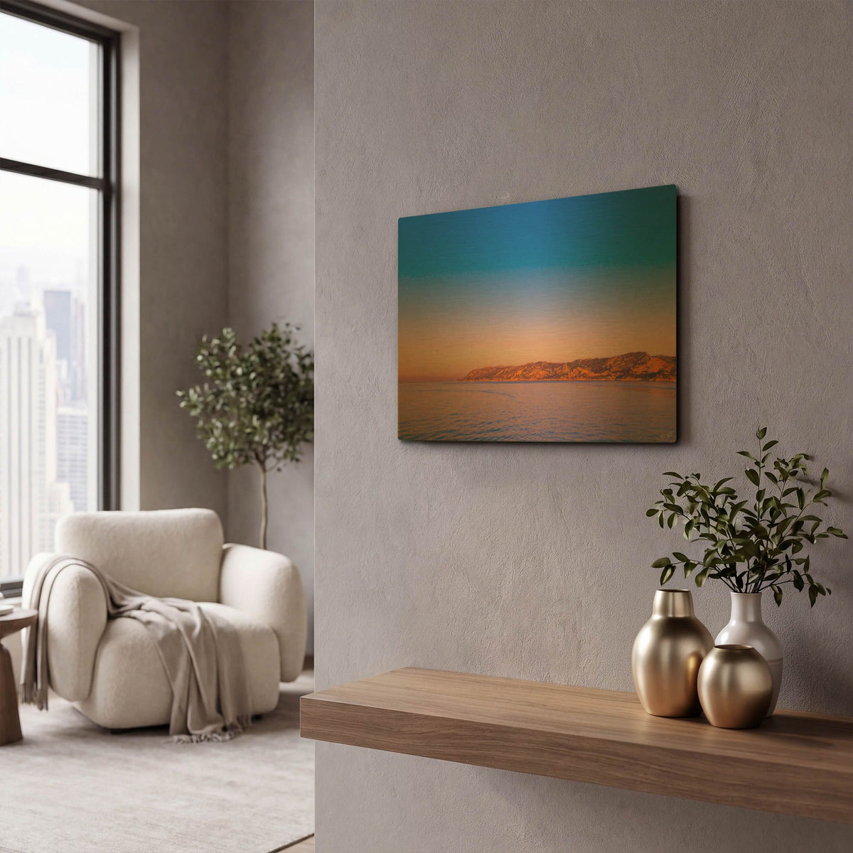 'Saturated Morning Glory' By Life BeautifuLEE Gold Metal Wall Art