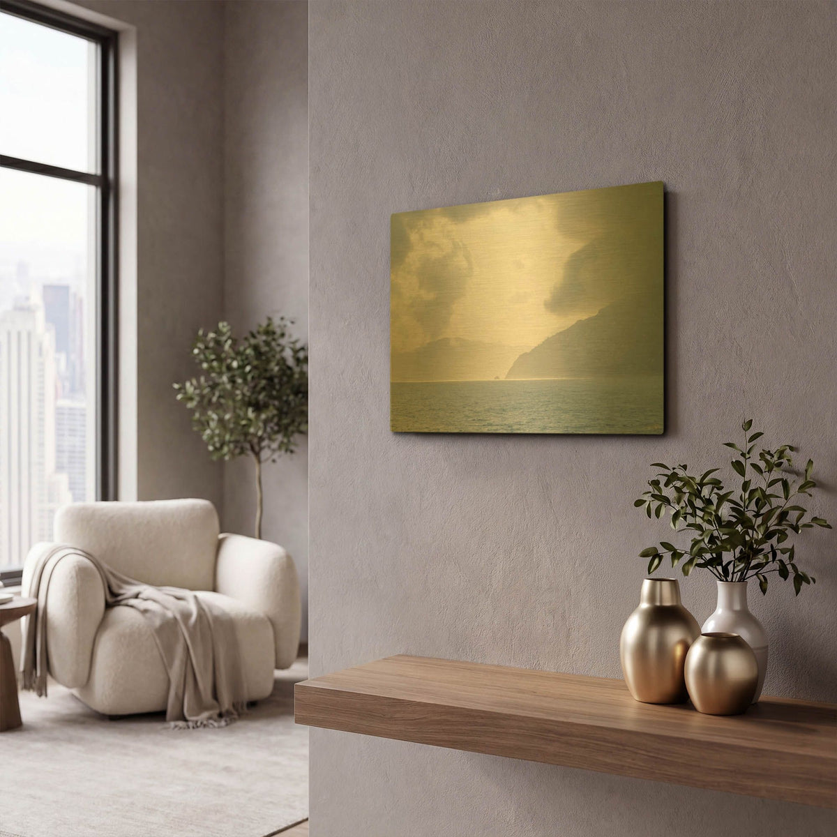 'Single Heavens Island' By Life BeautifuLEE Gold Metal Wall Art