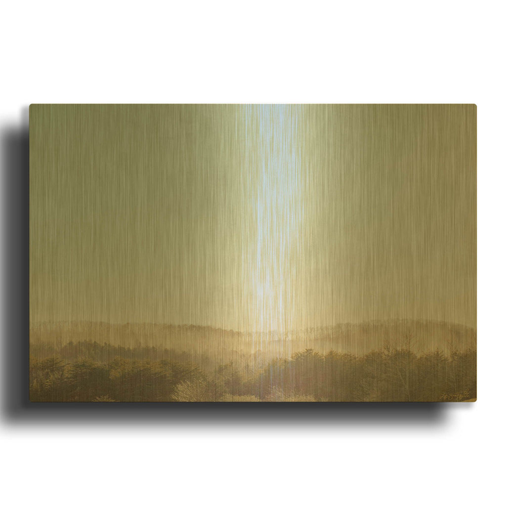 'Smokey Sunny Woods' By Life BeautifuLEE Gold Metal Wall Art