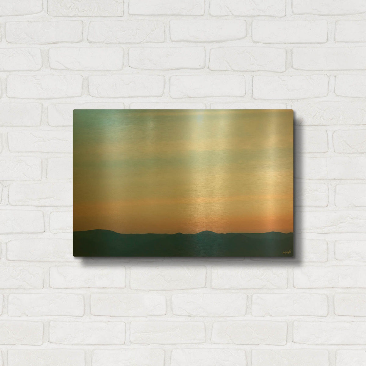 'Soft Clouds To Ridge' By Life BeautifuLEE Gold Metal Wall Art