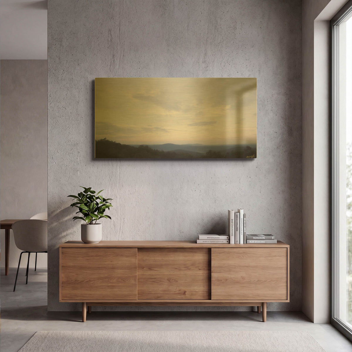 'Soft Long View' By Life BeautifuLEE Gold Metal Wall Art