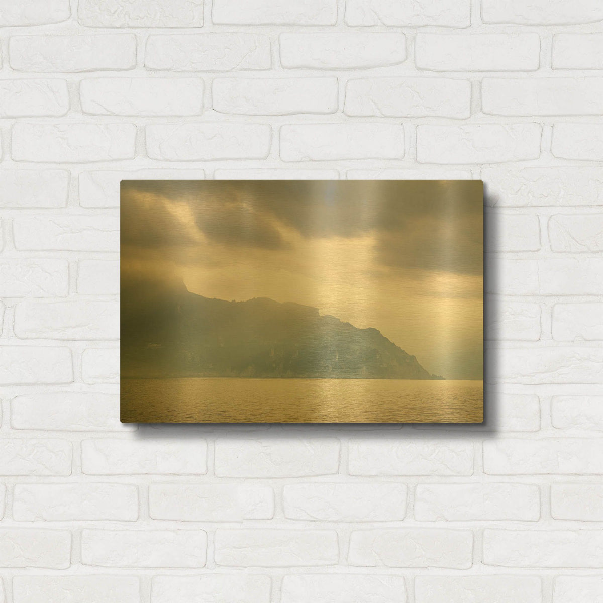 'Sun Breaking Through Island' By Life BeautifuLEE Gold Metal Wall Art