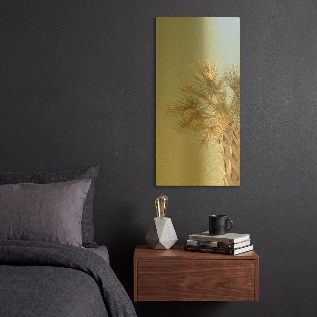 'Tall Palm Morning' By Life BeautifuLEE Gold Metal Wall Art