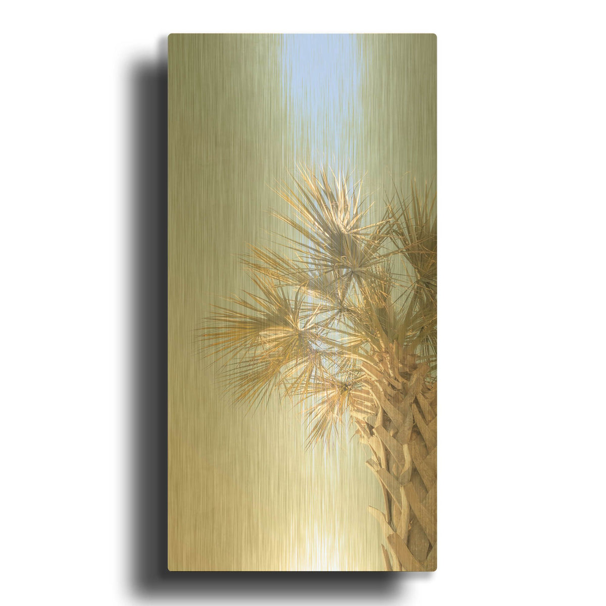 'Tall Palm Morning' By Life BeautifuLEE Gold Metal Wall Art