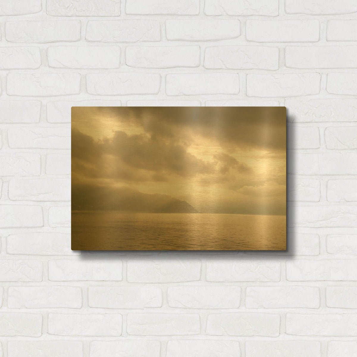 'The Great Mediterannean' By Life BeautifuLEE Gold Metal Wall Art