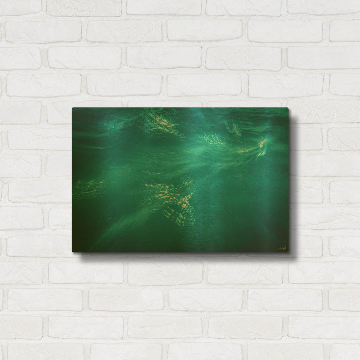'Water and Light 1' By Life BeautifuLEE Gold Metal Wall Art