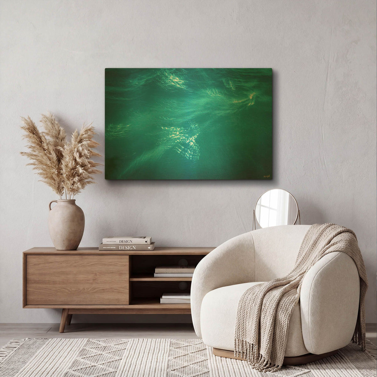 'Water and Light 1' By Life BeautifuLEE Gold Metal Wall Art