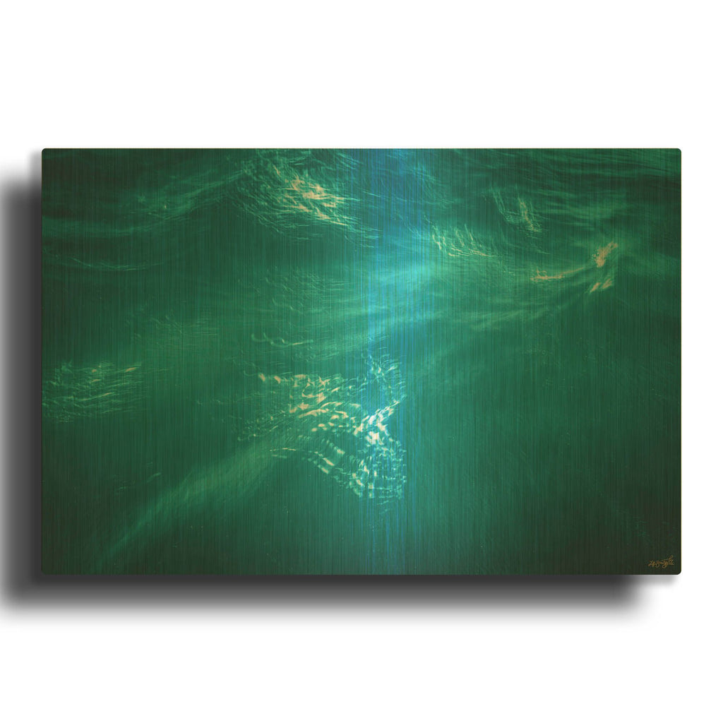 'Water and Light 1' By Life BeautifuLEE Gold Metal Wall Art