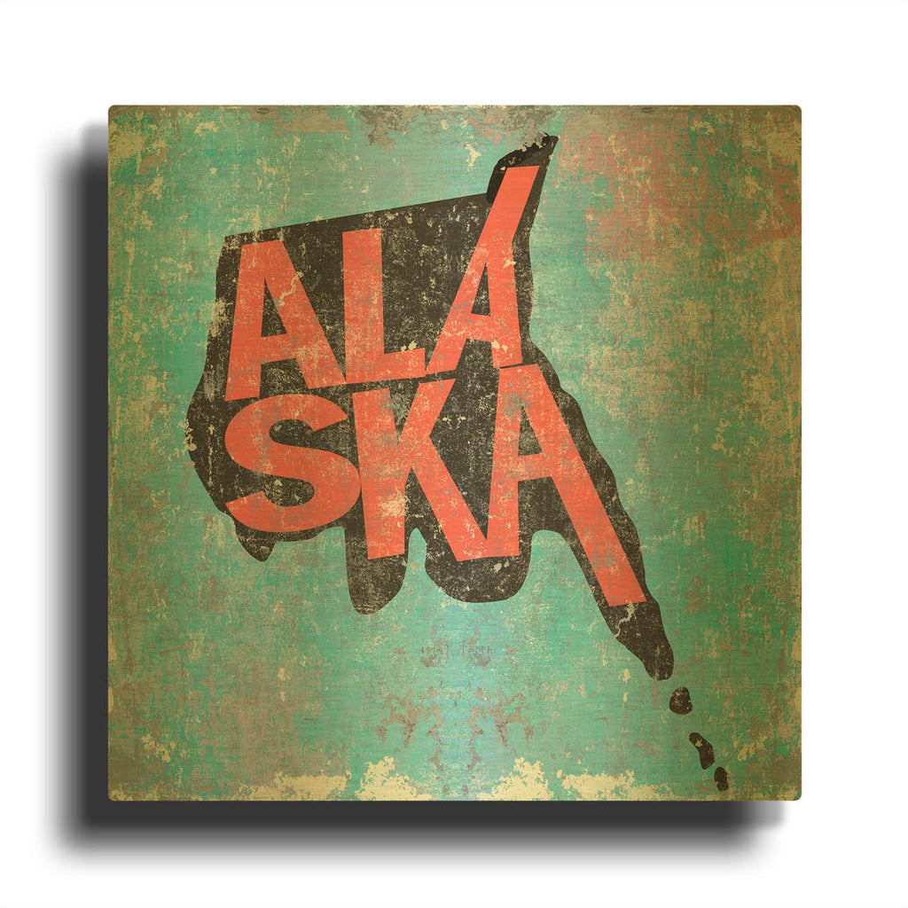 'Alaska' By Art Licensing Studio Gold Metal Wall Art