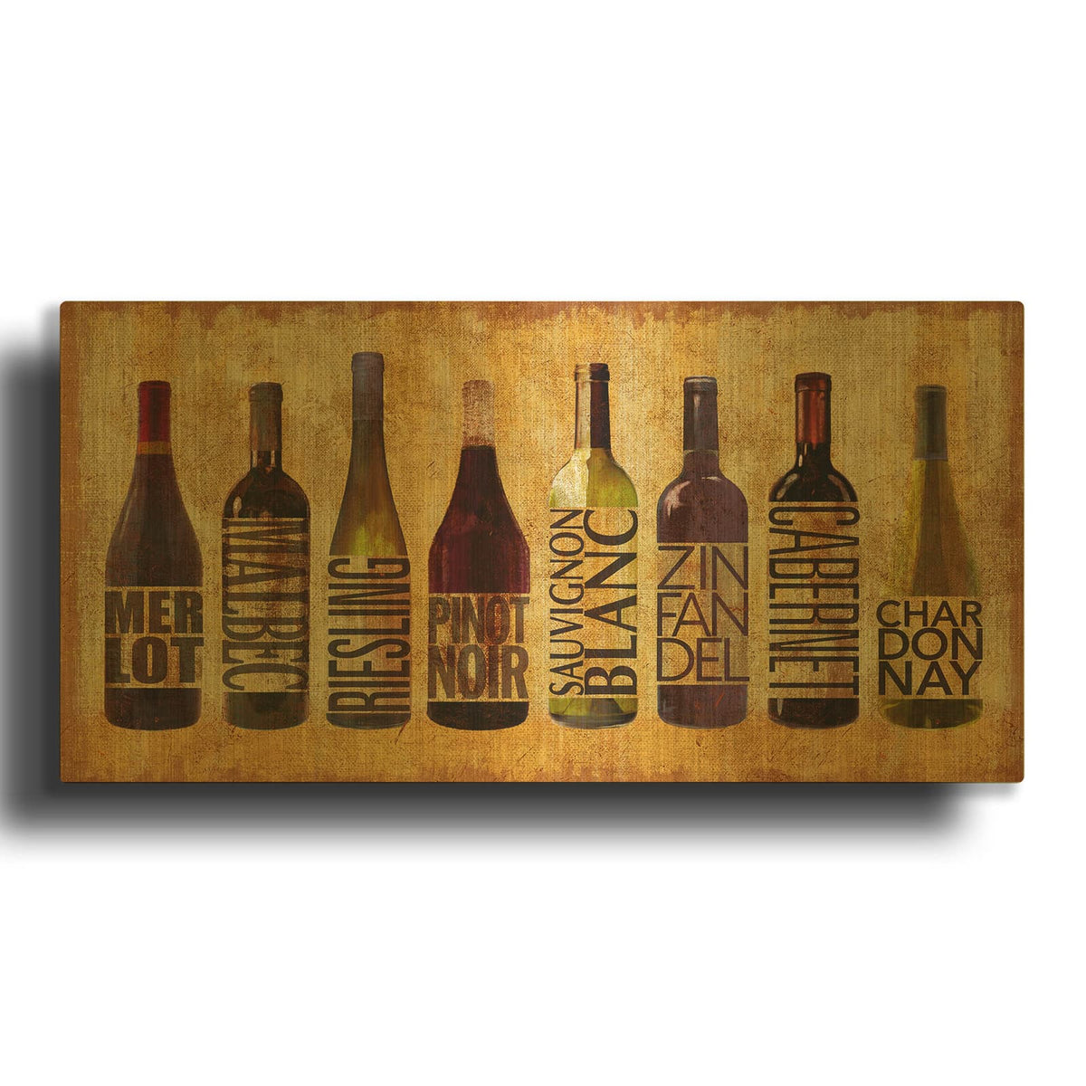 'All Wined Up' By Art Licensing Studio Gold Metal Wall Art