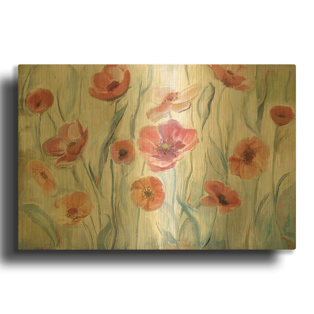 'Anemone Poppies' By Art Licensing Studio Gold Metal Wall Art