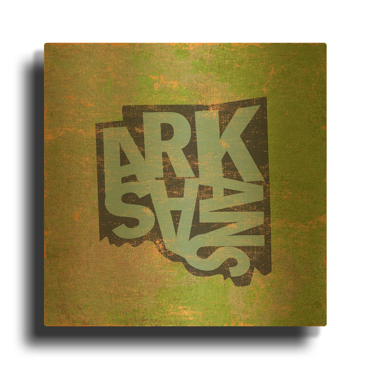 'Arkansas' By Art Licensing Studio Gold Metal Wall Art