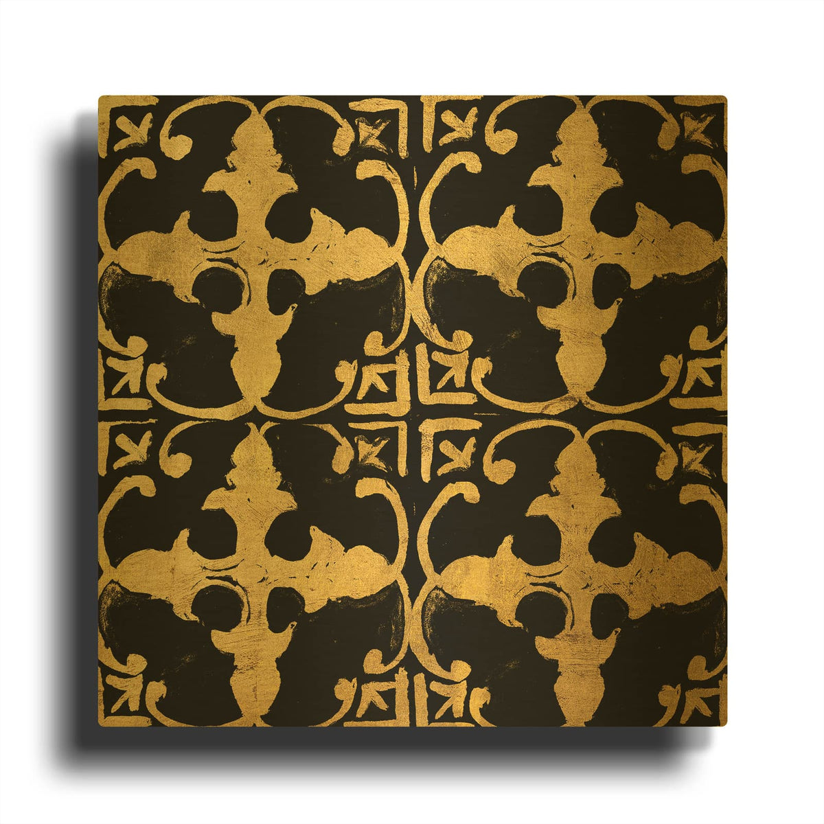 'B&g Tileworks 1' By Art Licensing Studio Gold Metal Wall Art