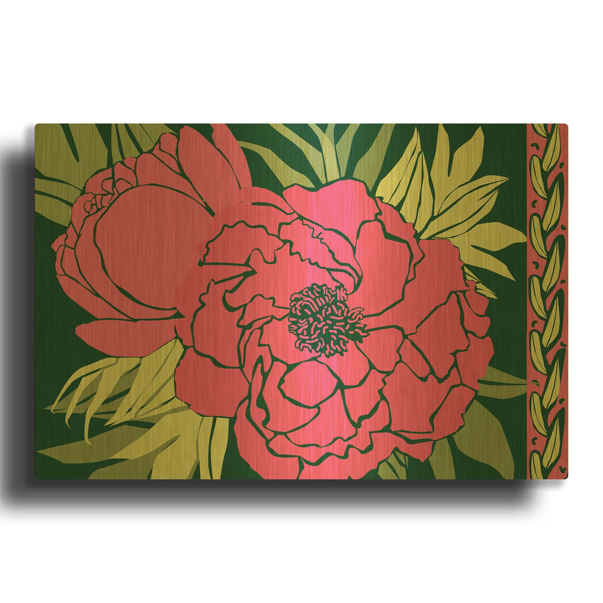 'Color Bouquet 4' By Art Licensing Studio Gold Metal Wall Art