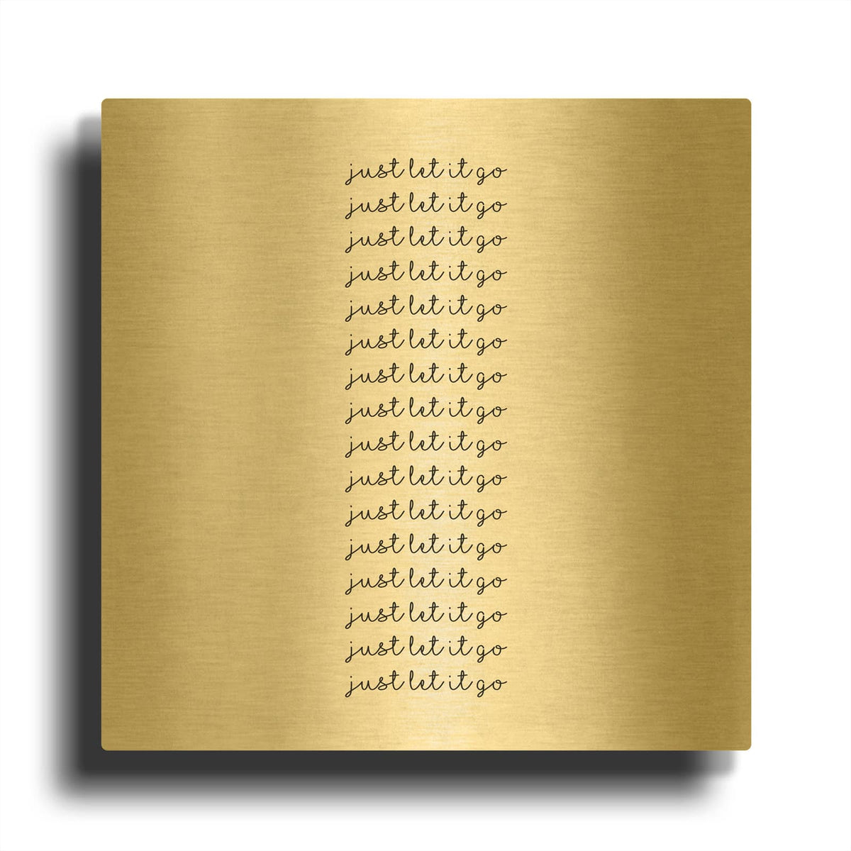 'Let It Go' By Art Licensing Studio Gold Metal Wall Art