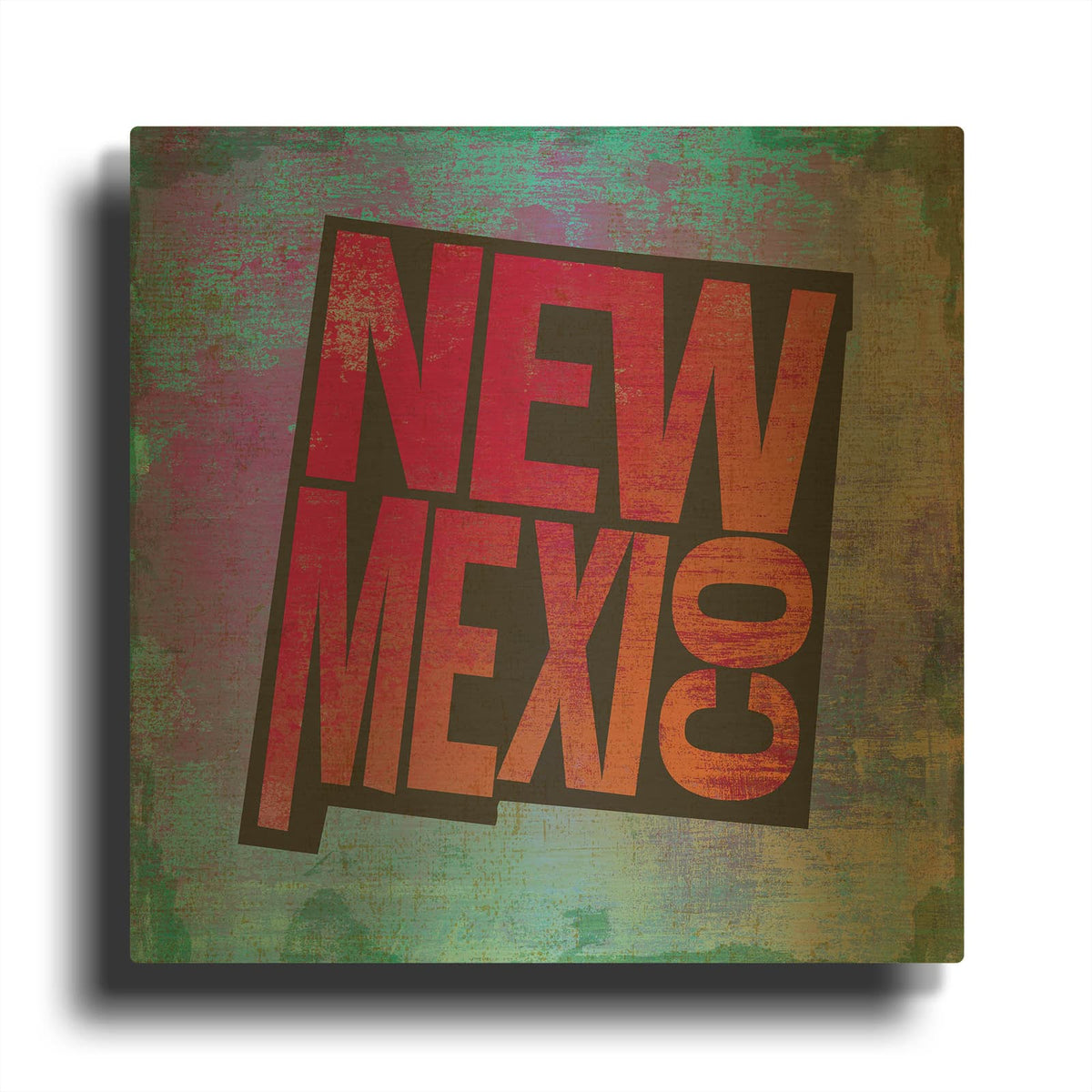 'New Mexico' By Art Licensing Studio Gold Metal Wall Art