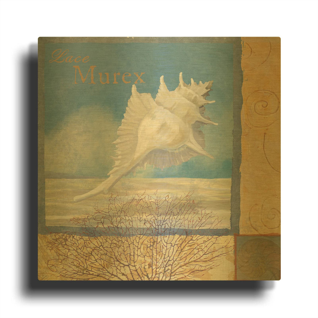 'Ocean Beauties 1' By Art Licensing Studio Gold Metal Wall Art