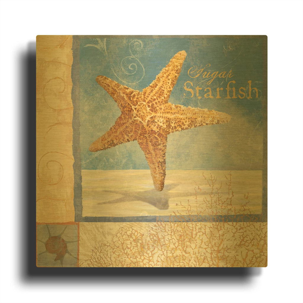 'Ocean Beauties 4' By Art Licensing Studio Gold Metal Wall Art