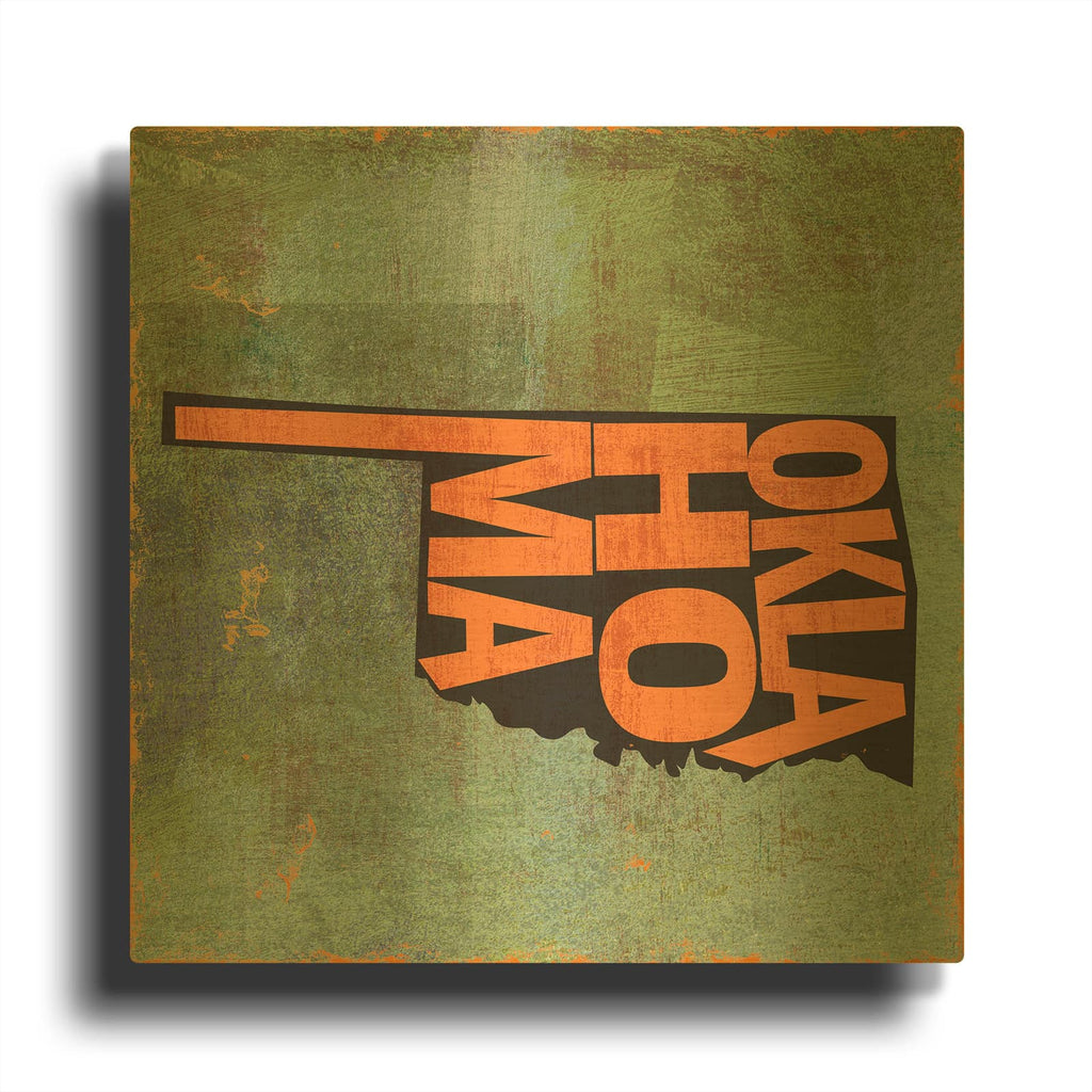 'Oklahoma' By Art Licensing Studio Gold Metal Wall Art