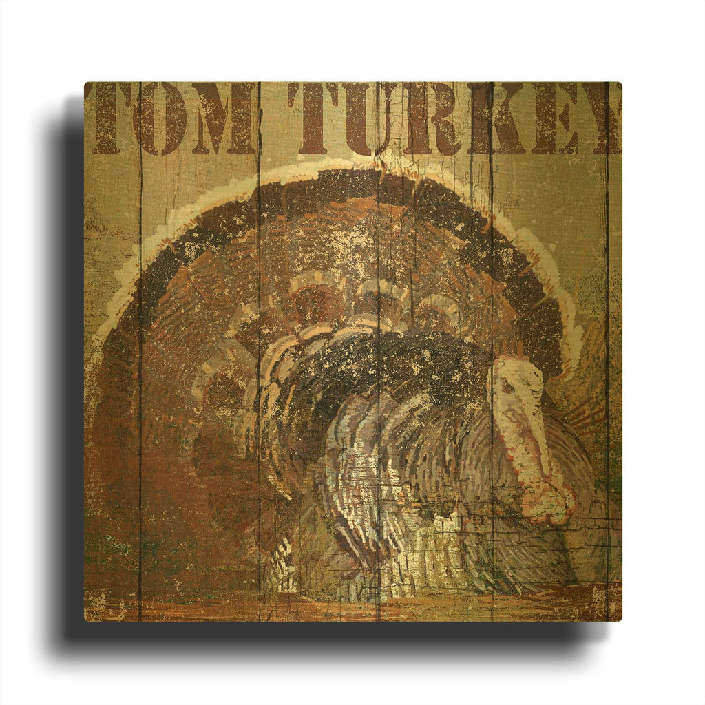 'Open Season Turkey' By Art Licensing Studio Gold Metal Wall Art