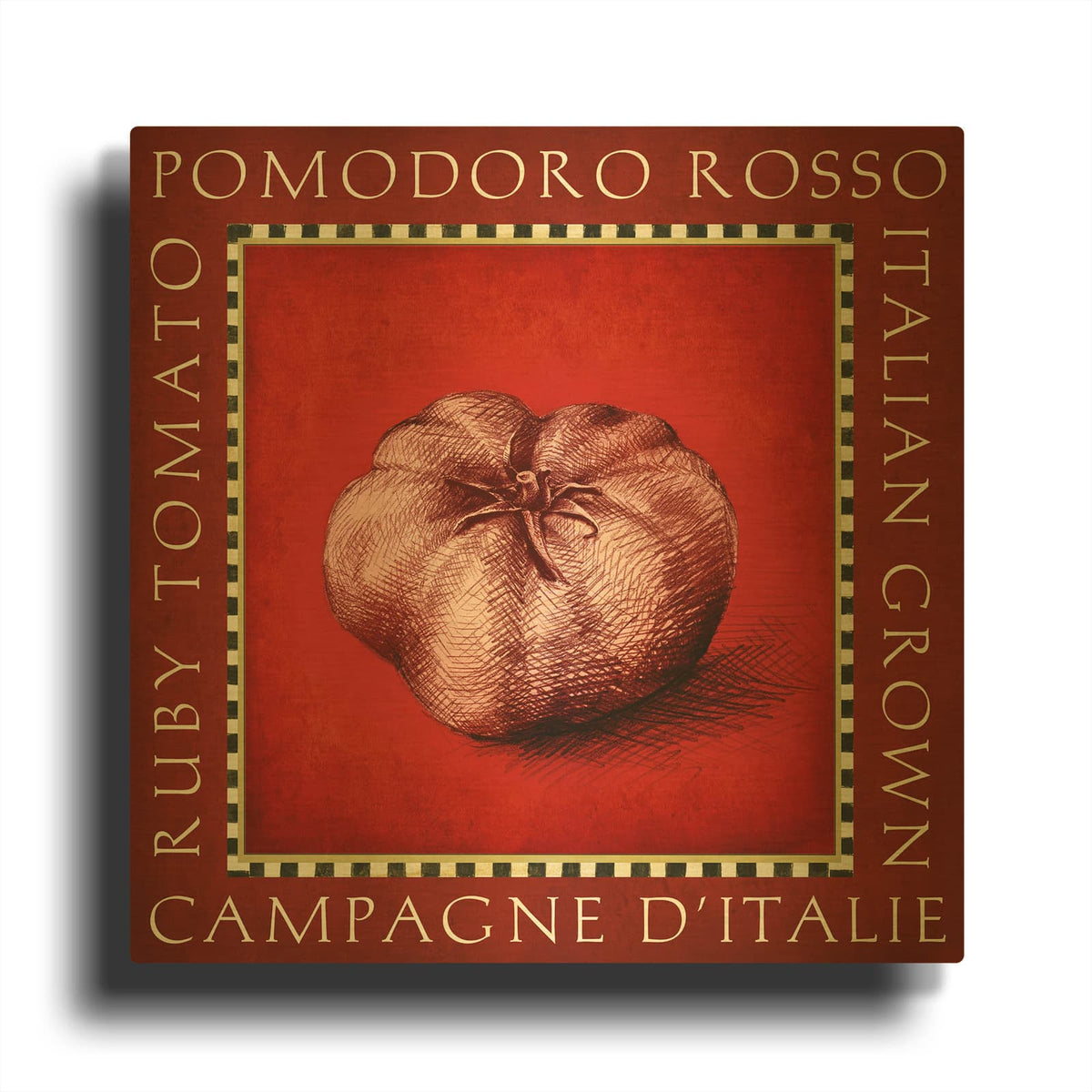 'Vegetable Classics 2' By Art Licensing Studio Gold Metal Wall Art