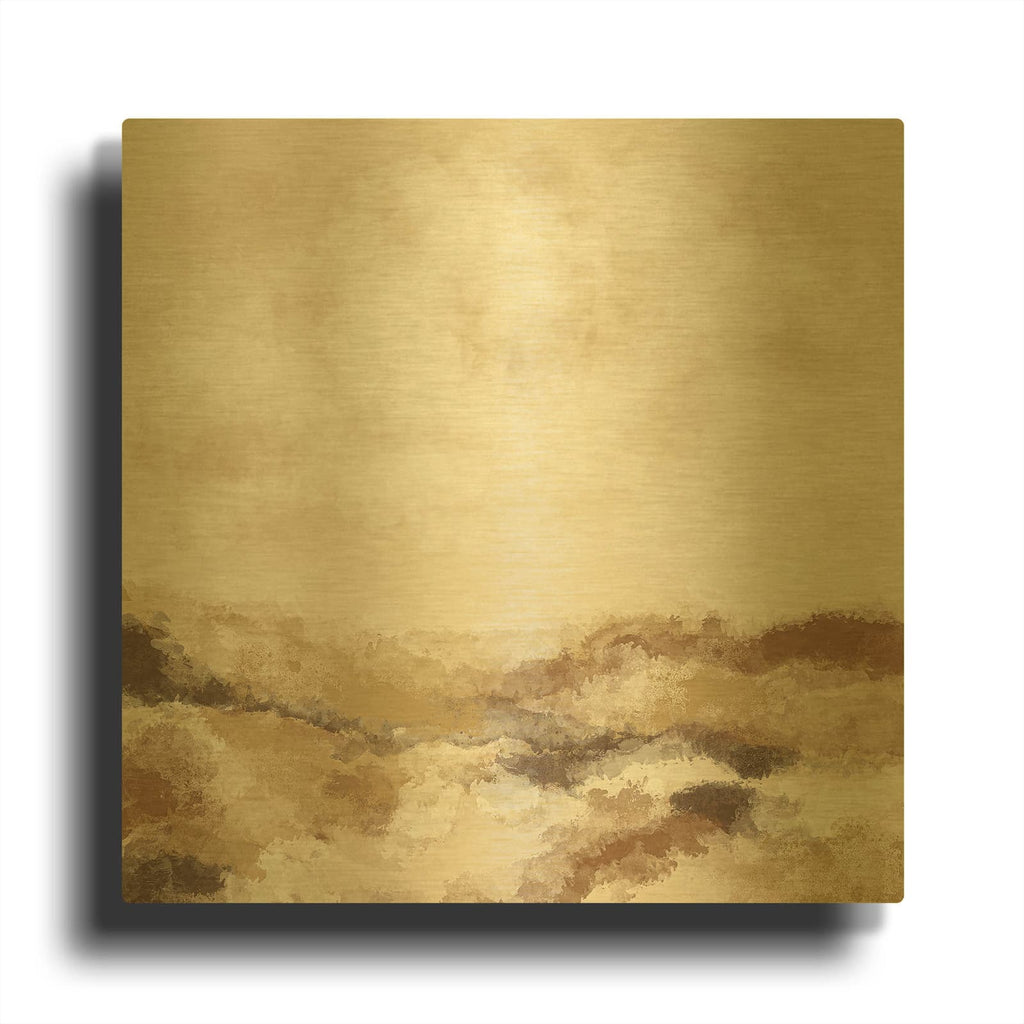 'Copper Fields' By Ashley Bradley Gold Metal Wall Art