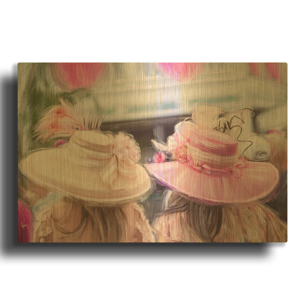 'Off To The Races' By Ashley Bradley Gold Metal Wall Art