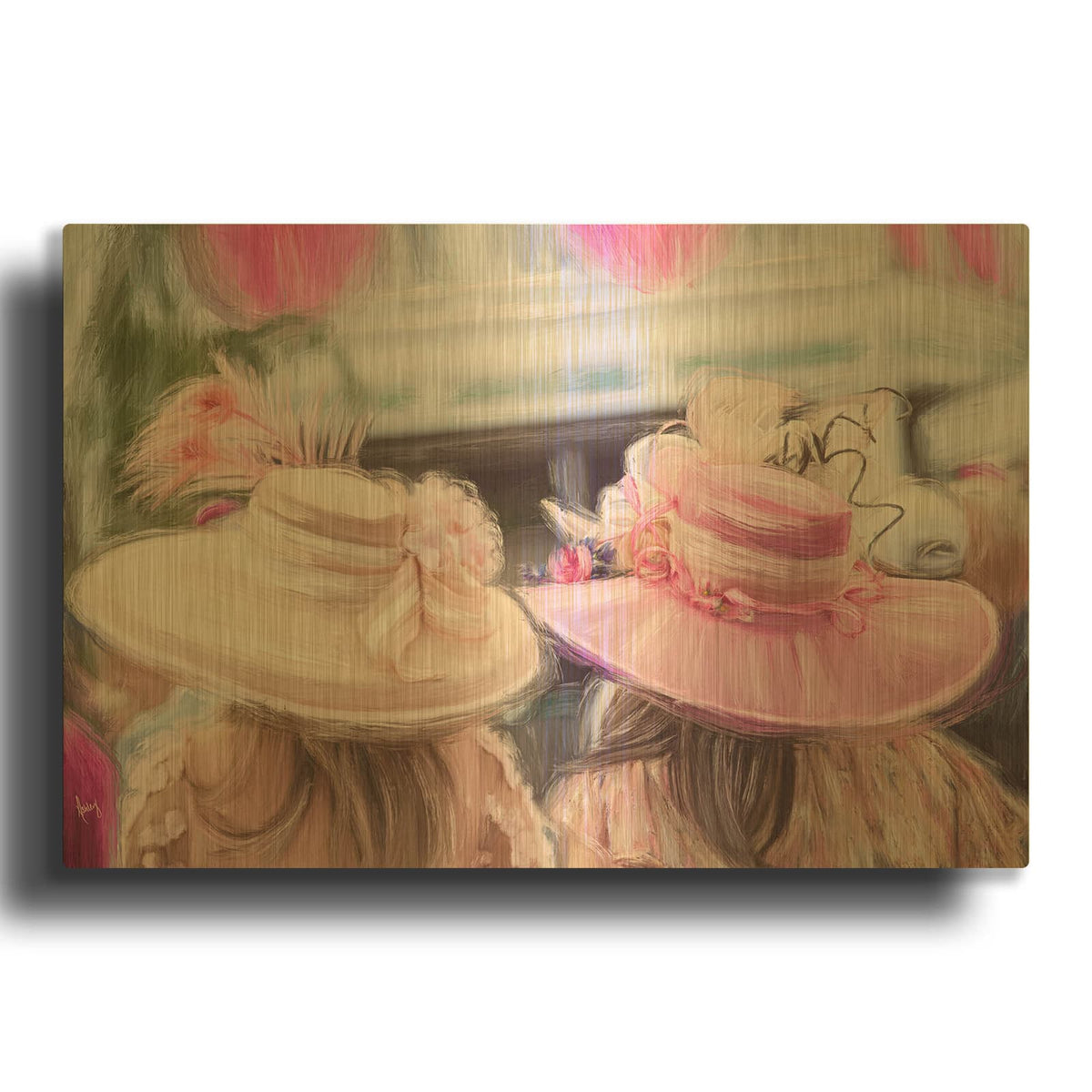 'Off To The Races' By Ashley Bradley Gold Metal Wall Art