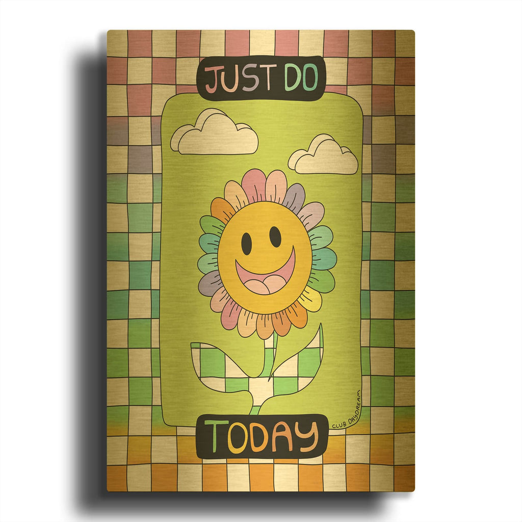 'Just Do Today' By Club Daydream Gold Metal Wall Art