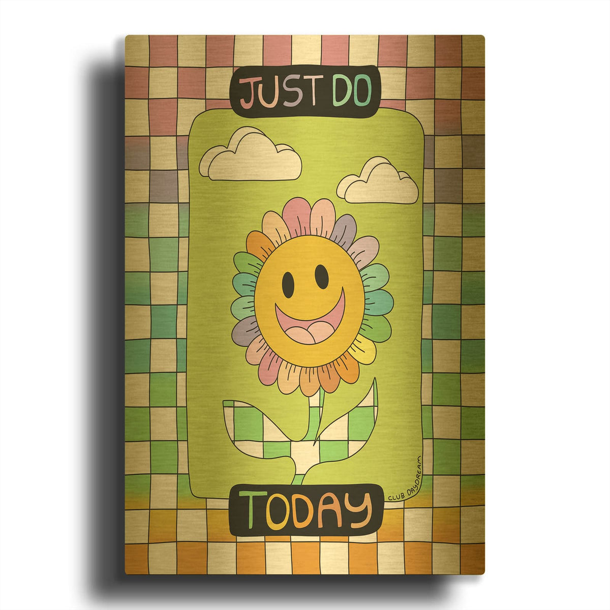 'Just Do Today' By Club Daydream Gold Metal Wall Art