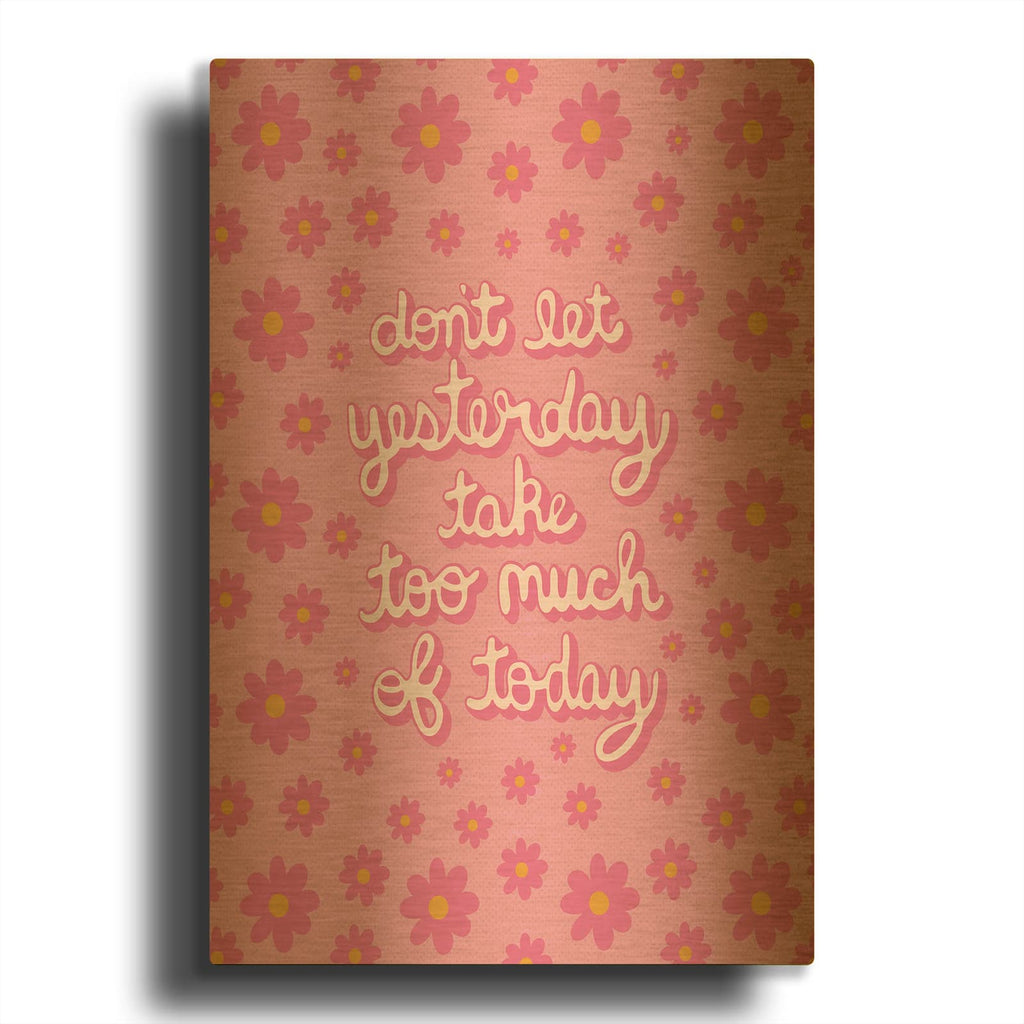 'Yesterday And Today' By Club Daydream Gold Metal Wall Art