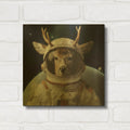 'Astro Deer' By Sean Parnell Gold Metal Wall Art