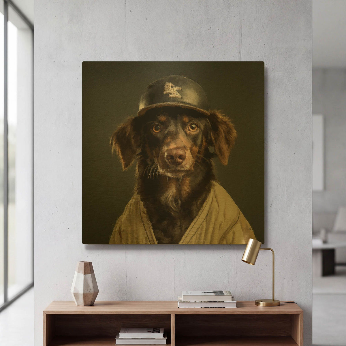'Baseball 3' By Sean Parnell Gold Metal Wall Art