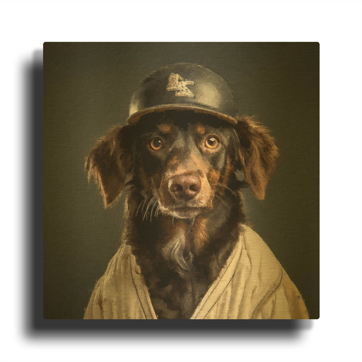 'Baseball 3' By Sean Parnell Gold Metal Wall Art