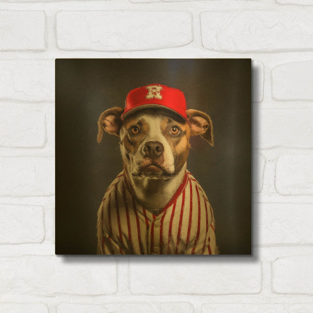 'Baseball 4' By Sean Parnell Gold Metal Wall Art