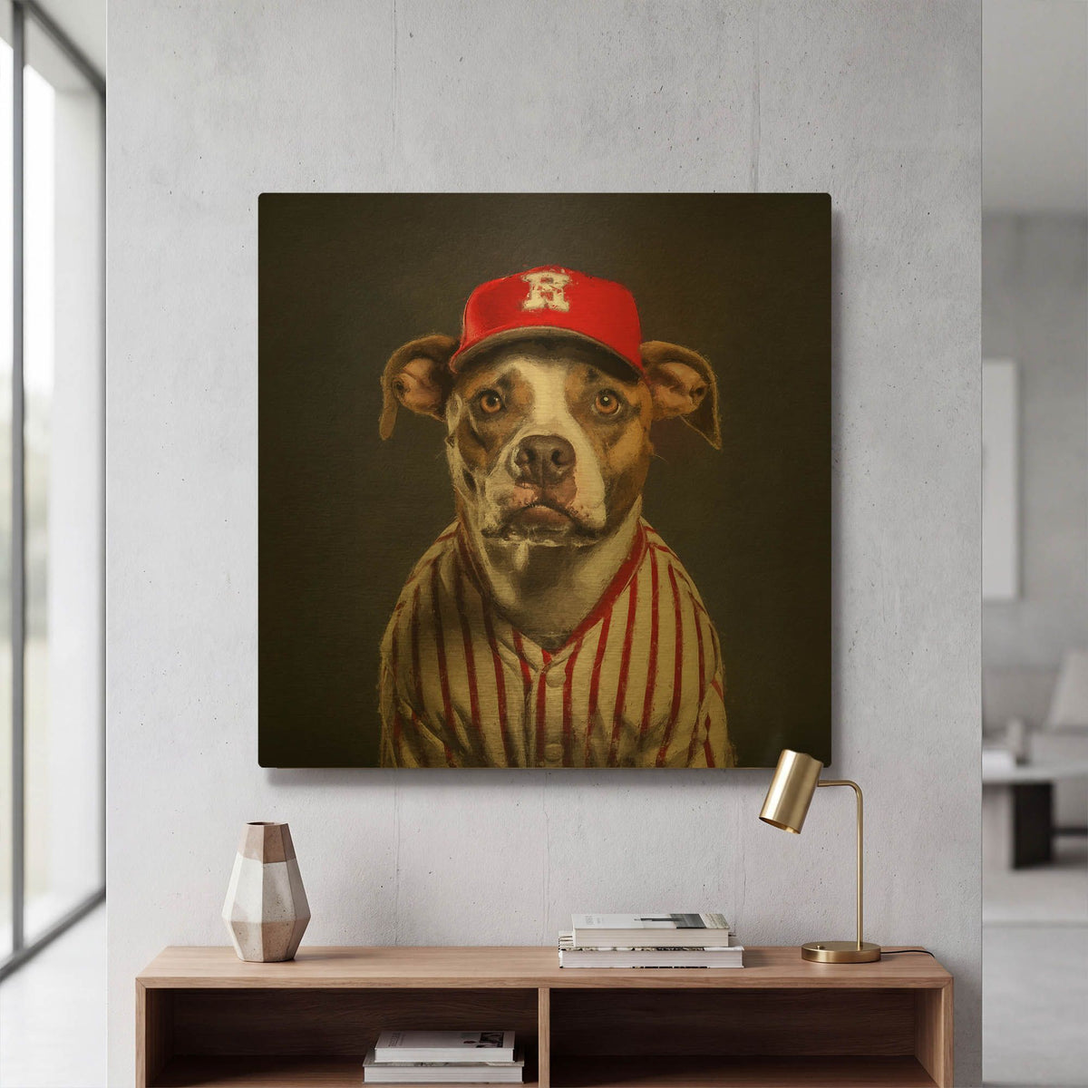 'Baseball 4' By Sean Parnell Gold Metal Wall Art