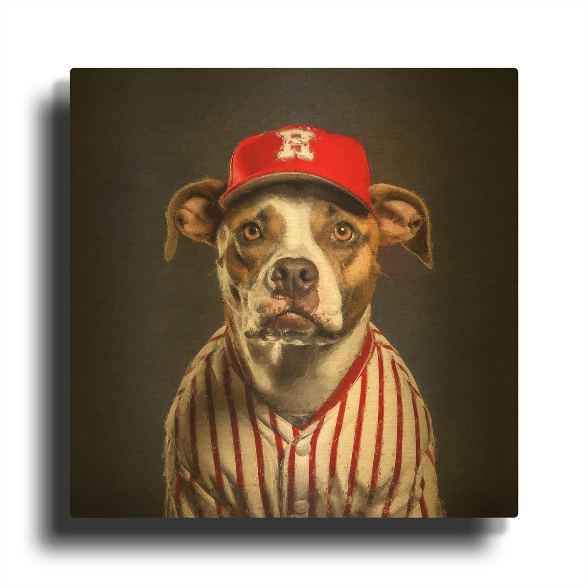 'Baseball 4' By Sean Parnell Gold Metal Wall Art