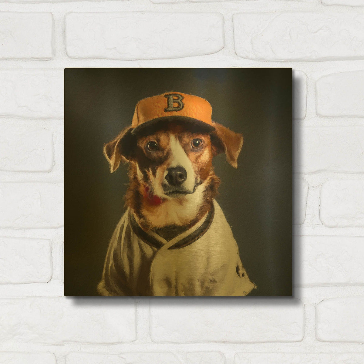 'Baseball 5' By Sean Parnell Gold Metal Wall Art