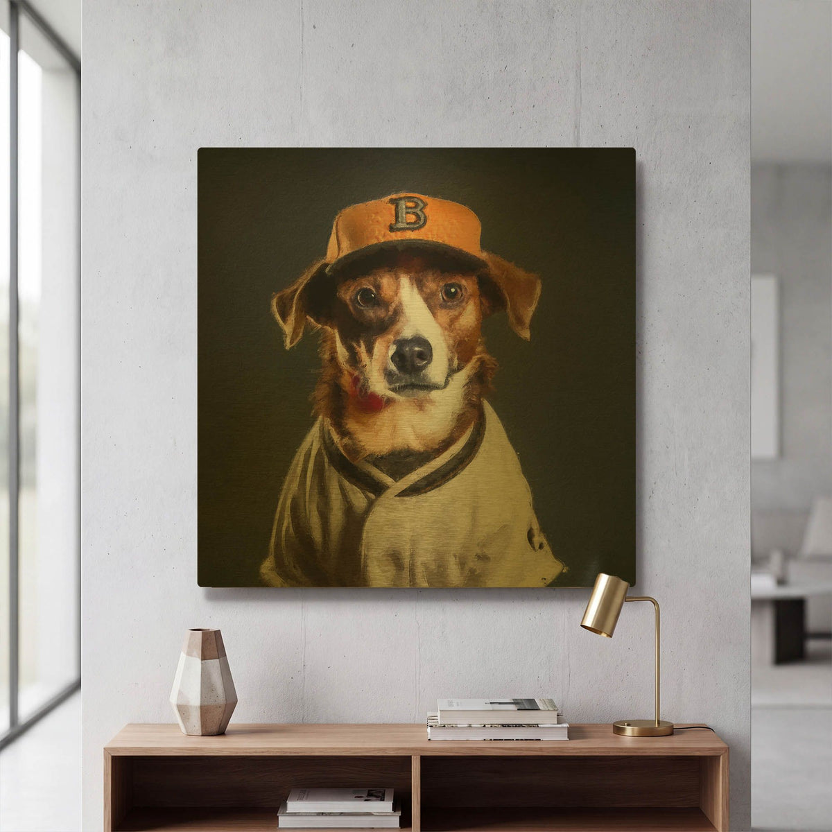 'Baseball 5' By Sean Parnell Gold Metal Wall Art