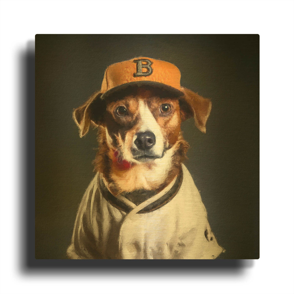 'Baseball 5' By Sean Parnell Gold Metal Wall Art