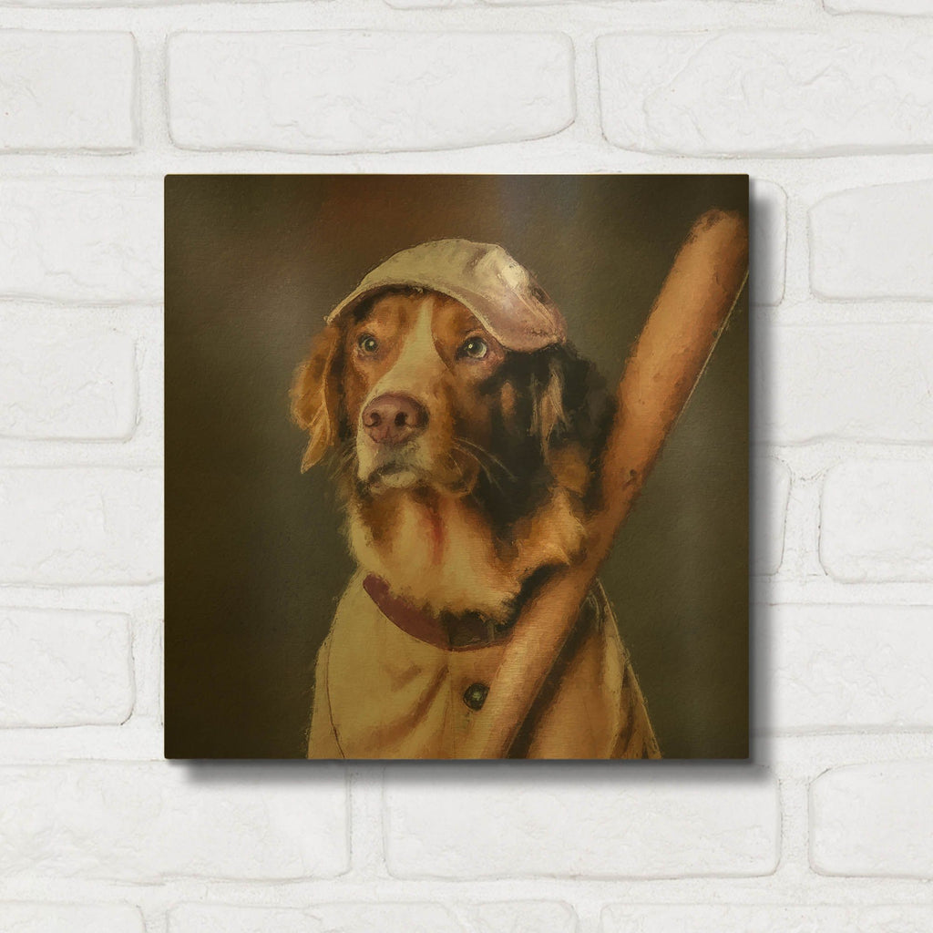 'Bat Boy' By Sean Parnell Gold Metal Wall Art