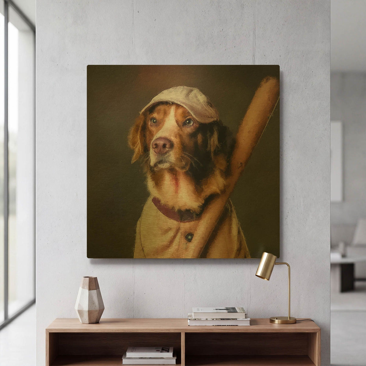 'Bat Boy' By Sean Parnell Gold Metal Wall Art