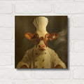 'Beef Chef 4' By Sean Parnell Gold Metal Wall Art