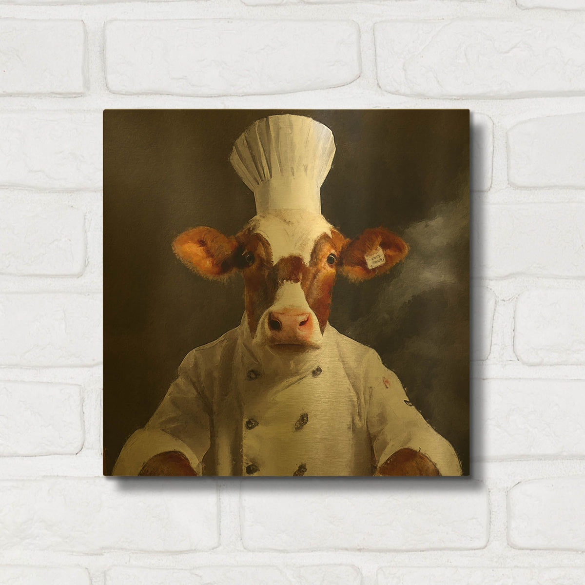 'Beef Chef 4' By Sean Parnell Gold Metal Wall Art