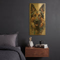 'Big Dog 2' By Sean Parnell Gold Metal Wall Art