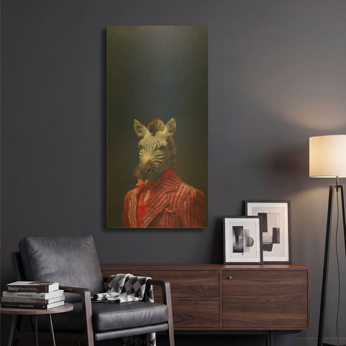 'Black and White' By Sean Parnell Gold Metal Wall Art