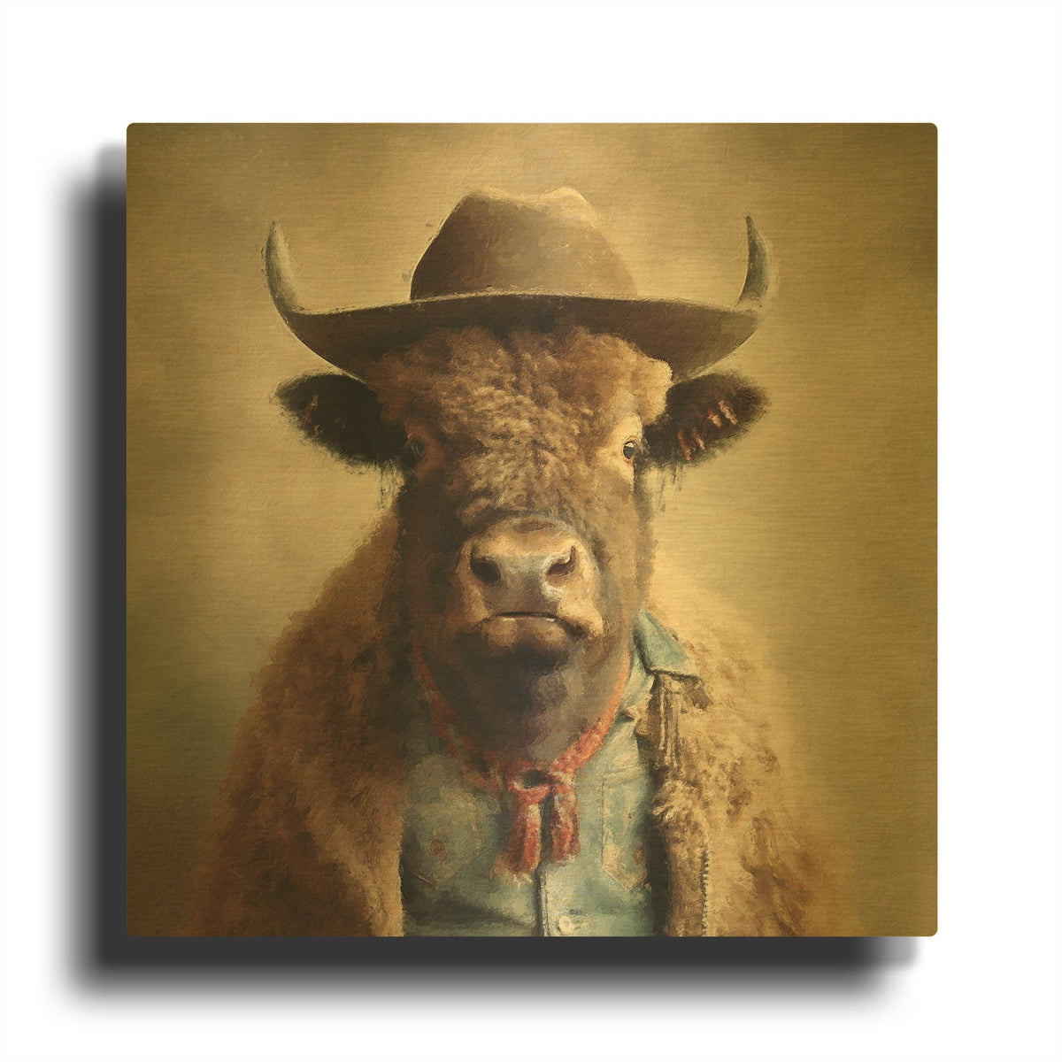 'Buffalo Bill' By Sean Parnell Gold Metal Wall Art