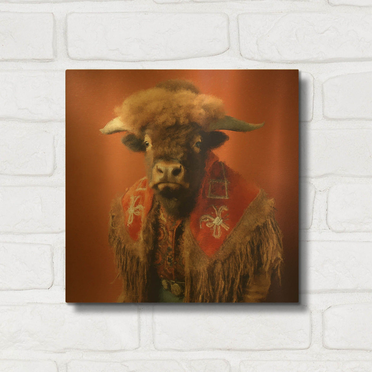 'Buffalo Bob' By Sean Parnell Gold Metal Wall Art